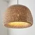 Belie Dome Pendant Light - Black, Rattan