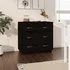 Belint 3 Drawer Chest - Black, Pine Wood