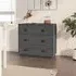 Belint 3 Drawer Chest - Grey, Pine Wood