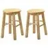 Belita Small Wooden Stools in Pair - Oak
