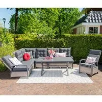 Bella Corner Lounge Dining Set with Armchair - Vintage Willow