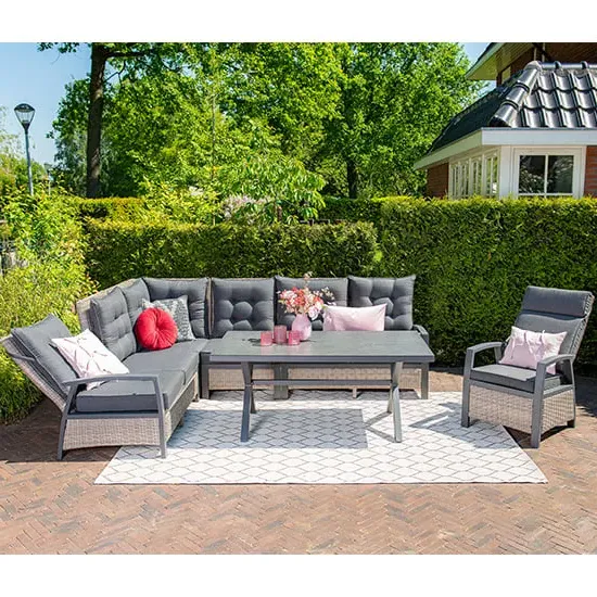 Bella Corner Lounge Dining Set with Armchair - Vintage Willow