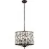 Belle 5 Lights Faceted Glass Pendant Light - Dark Bronze