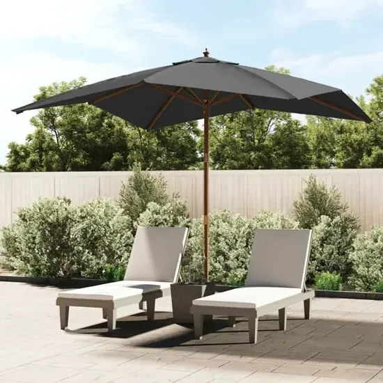 Belle Garden Parasol with Double Pulley - Anthracite, Polyester image