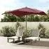 Belle Garden Parasol with Double Pulley - Bordeaux Red, Polyester
