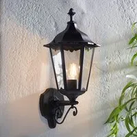 Belleville Small Outdoor Wall Light - Black, Clear Glass alternate view