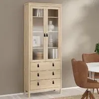 Bellevue 2-Door Display Cabinet - Oak