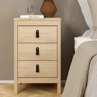 Bellevue 3-Drawer Bedside Cabinet - Oak