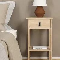 Bellevue Bedside Cabinet with 1 Drawer - Oak