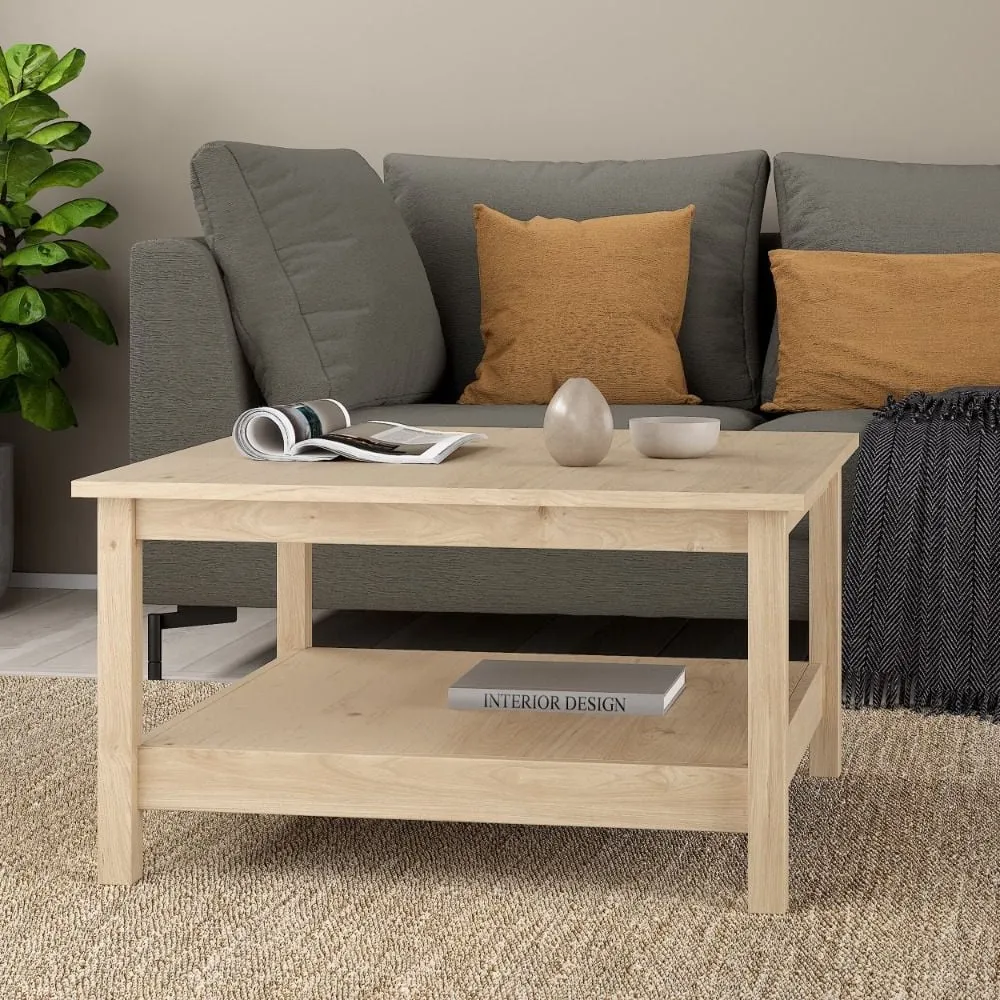 Bellevue Coffee Table with Undershelf - Oak