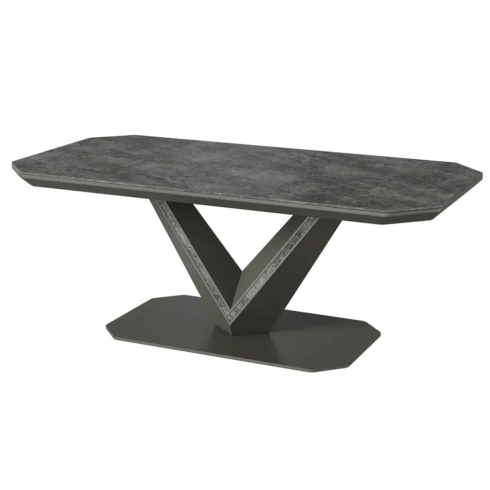Bellevue Rectangular Coffee Table - Slate Grey, Ceramic