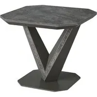 Bellevue Square Side Table - Slate Grey, Ceramic