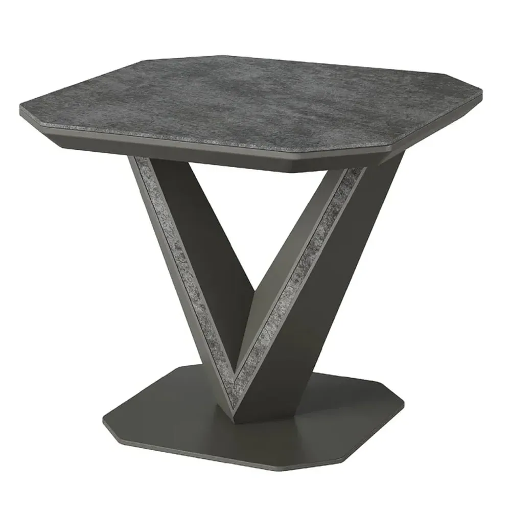 Bellevue Square Side Table - Slate Grey, Ceramic image