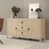 Bellevue Wooden Sideboard with 2 Doors 3 Drawers - Oak