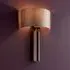 Bellflower Fabric Wall Light - Mink, Brushed Bronze