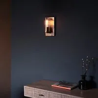 Bellflower Wall Light with Clear Glass Shade - Bronze alternate view