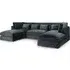 Bellingham U-Shaped Corner Sofa - Slate, Velvet