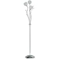 Bellis II 3 Light Floor Lamp - Clear, Chrome