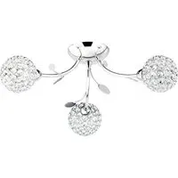 Bellis II 3 Light Flush Ceiling Light - Clear, Chrome