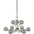 Bellis II 9 Light Pendant Light - Clear, Antique Brass