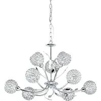 Bellis II 9 Light Pendant Light - Clear, Chrome