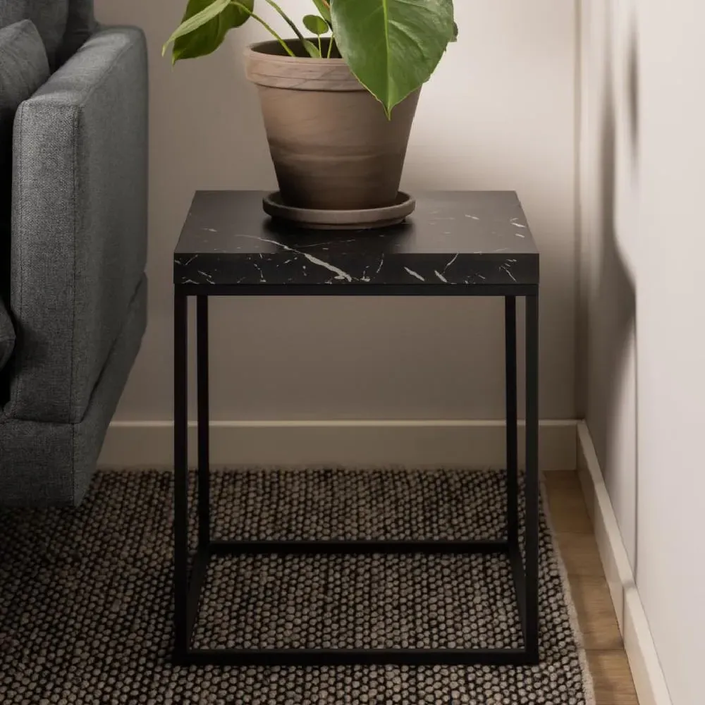 Bellmore Square Side Table - Black, Wood image