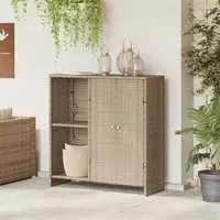 Bellport Storage Cabinet with 2 Doors - Beige, Rattan