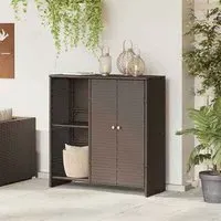 Bellport Storage Cabinet with 2 Doors - Brown, Rattan
