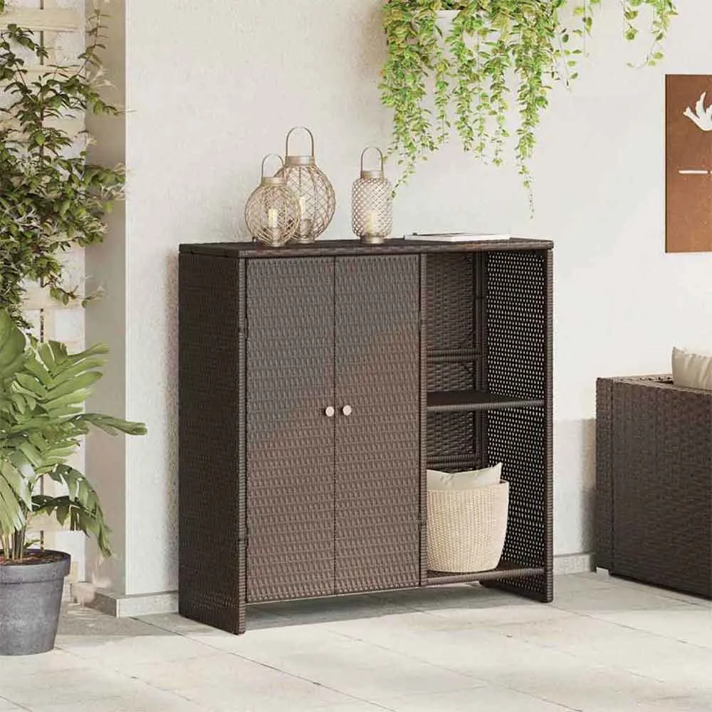 Bellport Storage Cabinet with 2 Doors - Brown, Rattan