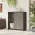 Bellport Storage Cabinet with 2 Doors - Grey, Rattan