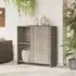 Bellport Storage Cabinet with 2 Doors - Light Grey, Rattan