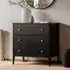 Bellville 3 Drawer Chest - Black, MDF