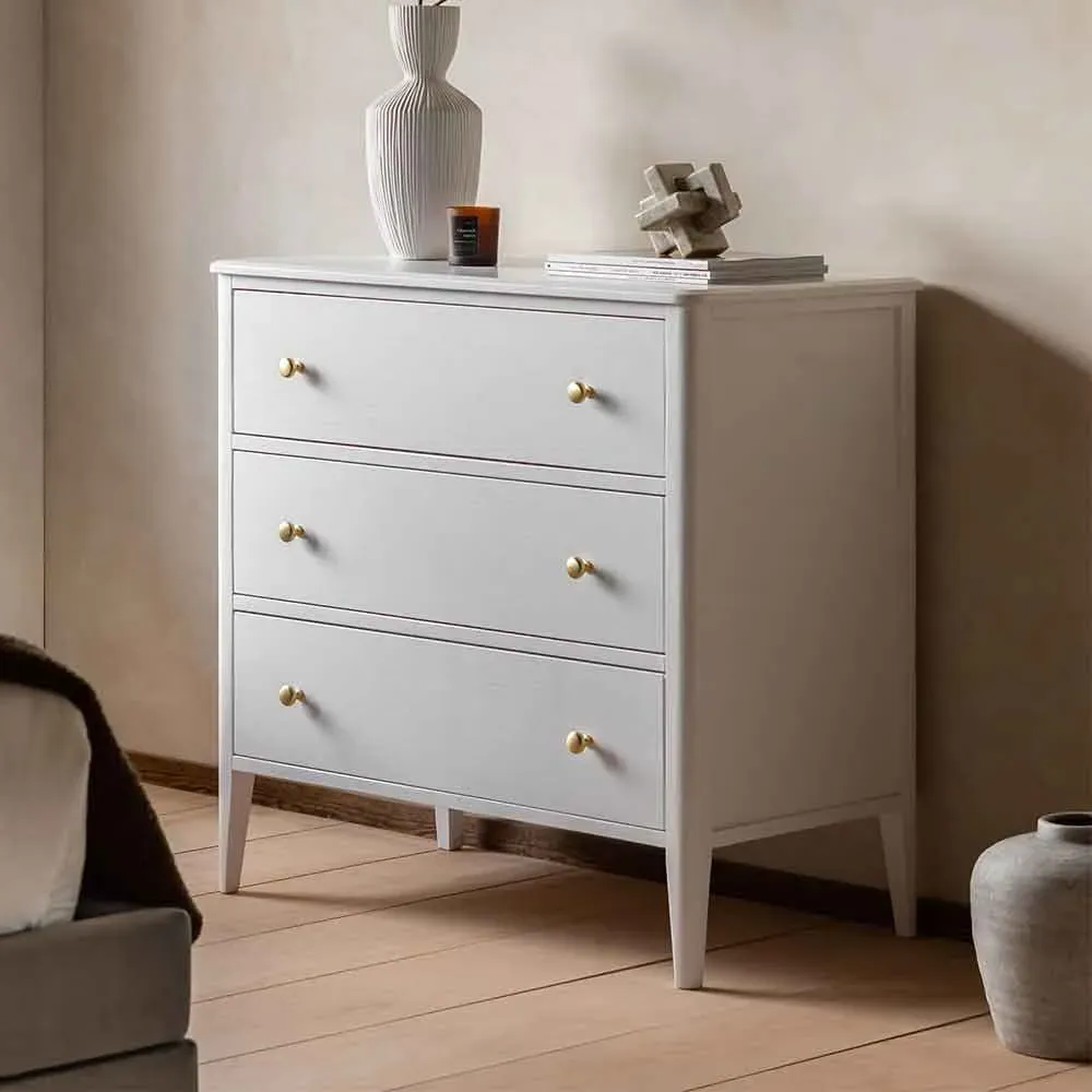 Bellville 3 Drawer Chest - White, MDF