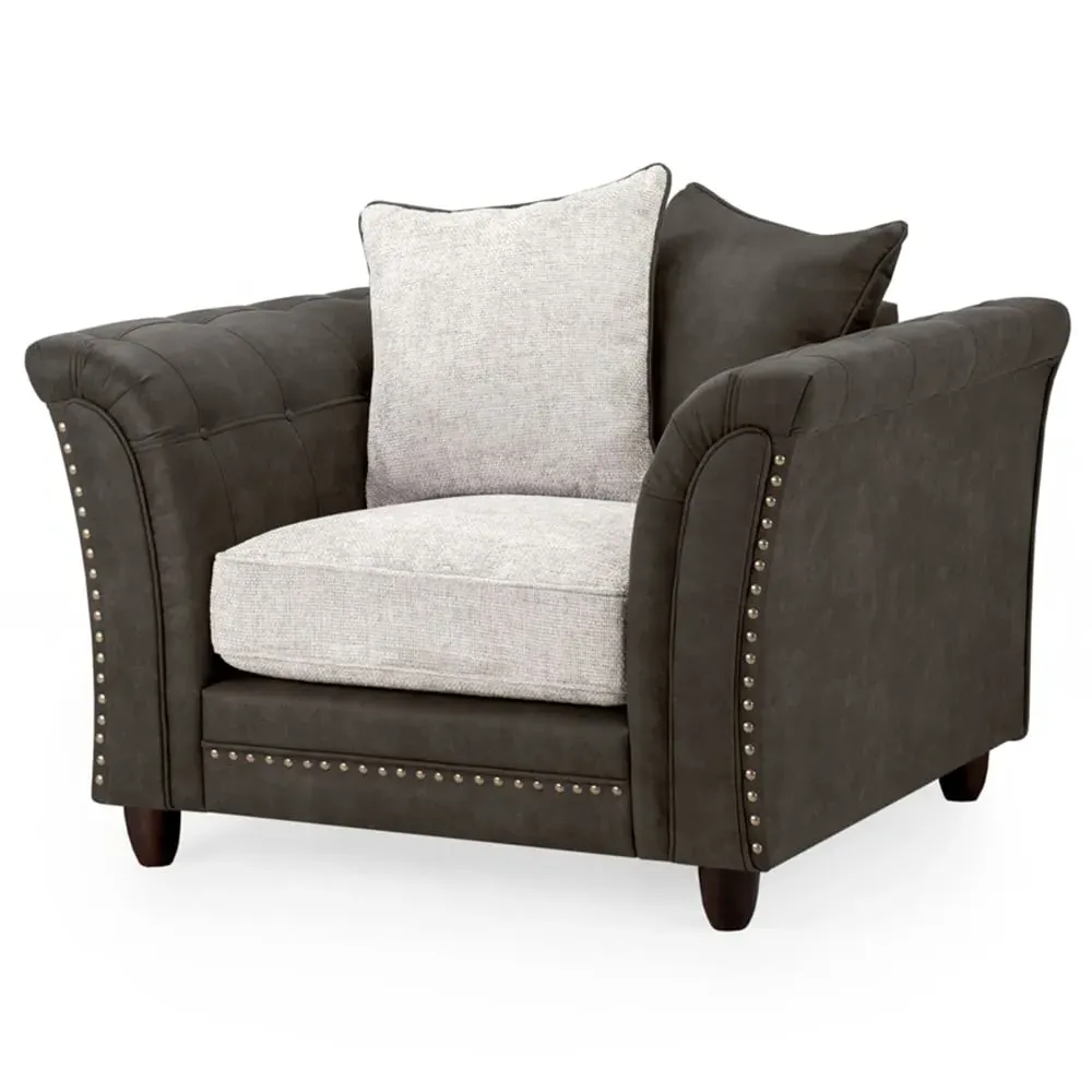 Bellvue 1-Seater Sofa - Grey, Faux Leather image