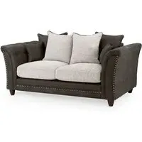 Bellvue 2-Seater Sofa - Grey, Faux Leather