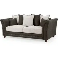 Bellvue 3-Seater Sofa - Grey, Faux Leather