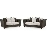 Bellvue 3+2 Seater Sofa Set - Grey, Faux Leather