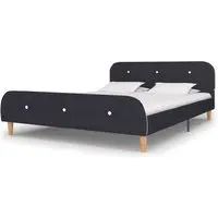Bellvue Double Bed Frame - Dark Grey, Fabric
