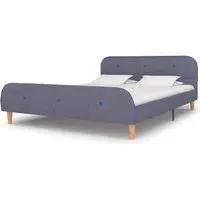Bellvue Double Bed Frame - Light Grey, Fabric