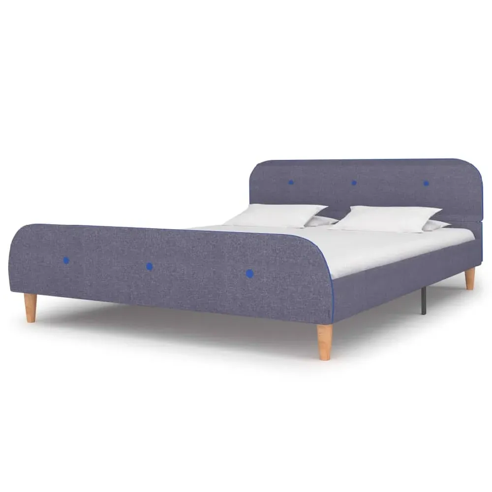 Bellvue Double Bed Frame - Light Grey, Fabric