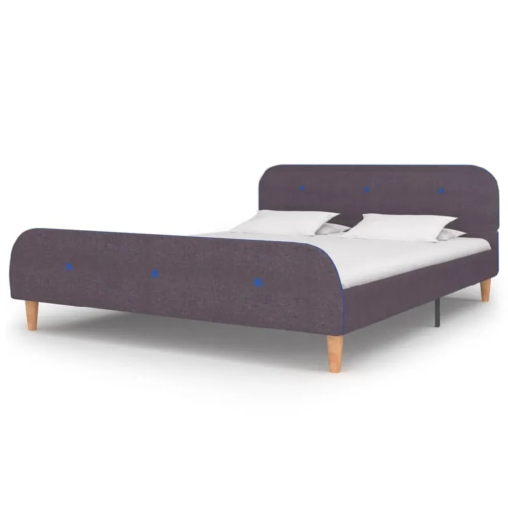 Bellvue Double Bed Frame - Taupe, Fabric image