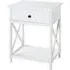 Bellvue End Table with Drawer - White