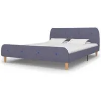 Bellvue King Size Bed Frame - Light Grey, Fabric