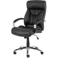 Bellvue Office Chair with Height Adjustment - Black, PU Leather