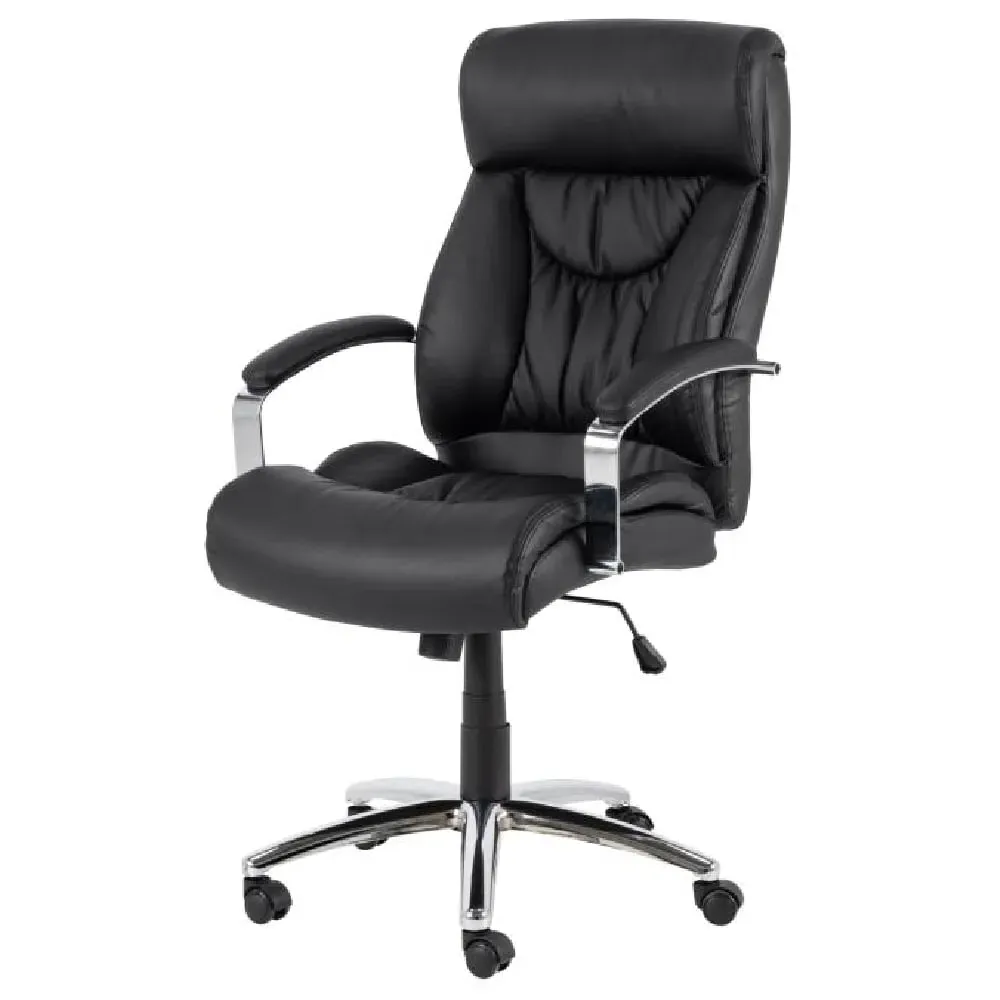 Bellvue Office Chair with Height Adjustment - Black, PU Leather