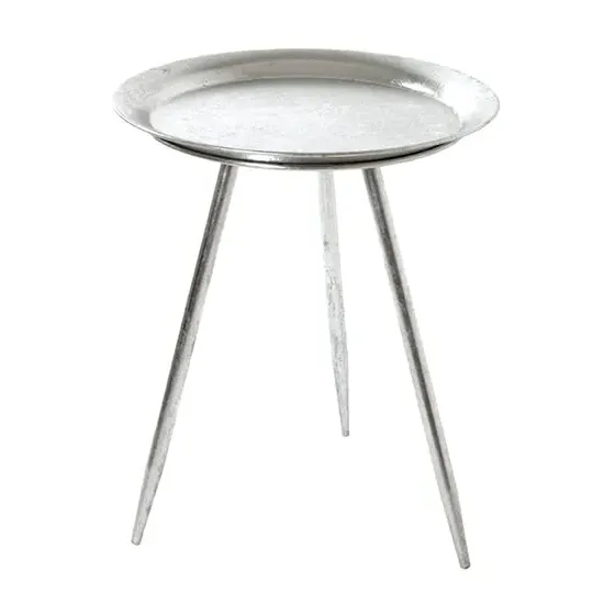 Bellvue Round Metal End Table - Silver image