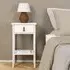 Belmar Bedside Cabinet with 1 Drawer - White, Wood