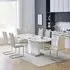 Belmonte Extendable Dining Set with 6 Chairs - White, MDF