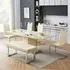 Belmonte Extendable Dining Table with 4 Petra Chairs Bench - Cream