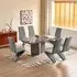 Belmonte Extendable Dining Table with 6 Demi Z Chairs - Grey